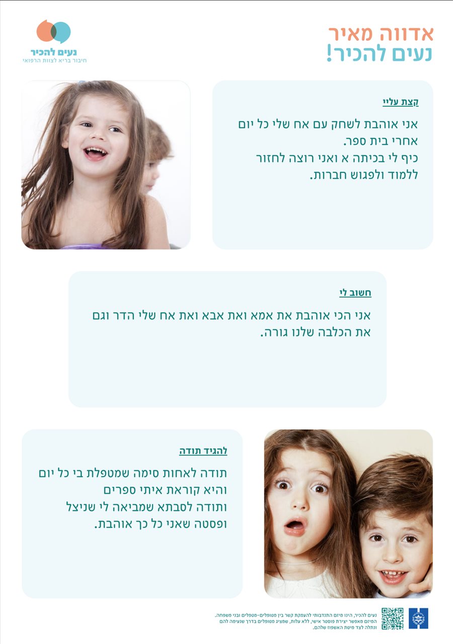 פוסטר נעים להכיר של אדווה מאיר